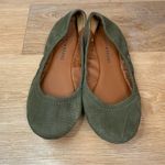 Lucky Brand  Emmie Green Leather Faux Snake Skin Embossed Ballet Flats Photo 5