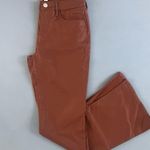 Dear John Jaxytn Cognac Brown Mid Rise Side Slit Bootcut Pants Photo 4