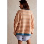 Free People We the Free Sweatshirt Striped Oversized Crewneck Size XS Photo 1