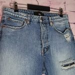 3x1  N.Y.C. SABINA GIRLFRIEND JEANS BARREL SHADE DISTRESSED HIDDEN BUTTON FLY 28 Photo 3