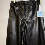 CeCe  Faux Leather Cropped Wide Leg Pants Photo 4