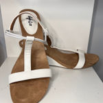 Style & Co . White Wedge Sandals Ankle‎ Strap T-Strap Comfort Casual-Size 11 Photo 0