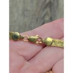 Patterned Herringbone Gold Simple Classic Necklace Long Photo 3