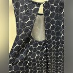 Armani Exchange  geometric print in Navy Blue & White mini halted dress Photo 5