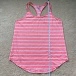 Ocean Coast Women’s Peach White Striped Racerback Tank Top Photo 4