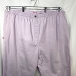 Woman Within Plus Size 36T Cropped Pants Capri Light Pink Cotton Elastic 1620 Photo 1