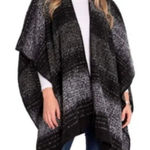 Woolrich  Black Gray Cape One Size EUC Photo 0