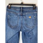 ZARA  Blue Medium‎ Wash Denim Distressed Raw Cut Hem Skinny Jeans 2 Photo 8