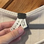 Free People We the free cream lace up ribbed sweater top Photo 3