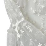 For Love & Lemons Claudia Tulle Dress Sheer Daisy Women’s Size Small Off Shoulde White Photo 5