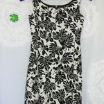 Lafayette 148 Dress Women's Size 2 Black White Floral Sleeveless Cotton Lined Photo 3
