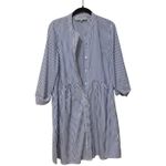Tuckernuck  Blue White Stripe Royal Shirt Mini Dress Size Small Photo 2