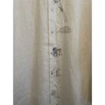 Vintage 1990s Hey Max! Linen Tunic Button Up Shirt‎ Women Size Small Art To Wear White Photo 5