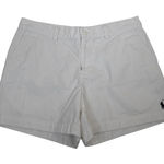 Ralph Lauren Sport Women's 4 White Chino Shorts with Navy Polo Pony Photo 0