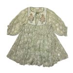 NWT Daughter's of India Diya Mini in Pistachio Cotton Blockprint Dress XS Green Photo 2
