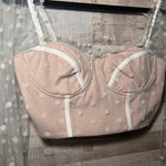 Hello Molly Malibu Sunset Mesh Dot Bustier Crop Top Photo 5