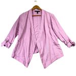White House | Black Market  Jacket Drape-Front Roll-Sleeve Purple Medium Casual Photo 1