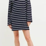 Reformation  Junia Knit Tee Shirt Dress Nautical Navy/White Stripe - Size Small Photo 0