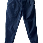 HundHund black cropped pants size 16 front pleat cotton summer minimalist casual Photo 0