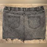 SheIn  Frayed Hem Distressed Acid Wash Denim Skirt Photo 3
