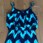 Delia's chevron print maxi dress teal and navy blue Photo 1