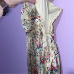 Jill Stuart Sarah Ruched Floral Midi Slip Dress Size 6 Yellow Coquette Soft Photo 2