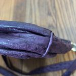 Purple Ostrich Texture Shoulder Bag adjustable‎ strap gold tone hardware Photo 7
