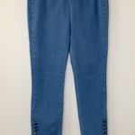 Soft Surroundings Blue Snap Up Ankle Leggings Photo 0