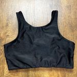 Beach Riot  Sports Bra Top Sz Medium Black Shimmer Sparkle Twist Knot Open Back Photo 0