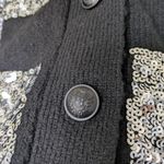 River Island  Black and Silver Sequin Women's Sweater Sz 18/20 Photo 4