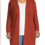 Terra & Sky Women's Rust Lagenlook Open Front Cardigan Photo 0