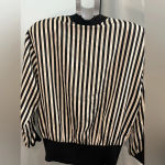 Vintage‎ white and black striped floral 100% silk jacket/cardigan size 10 Photo 7