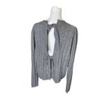Derek Lam 10 Crosby Sweater Open Tie Back Bow Gray Ribbed Size small EUC Photo 1
