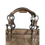 LANVIN Taupe Brown Leather Satchel Handbag Photo 1