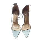 Azalea Wang Lexie Crystal Rhinestone Stiletto Heels Blue Gray Sandal Strappy 7.5 Photo 3