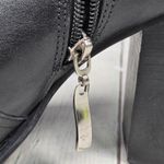 Lane Bryant  Black Leather Ankle Boots Block Heel Buckle Side Zip Womens Size 10W Photo 9