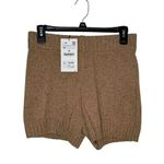 ZARA Womens Shorts Cable Knitted High Waist Elastic Waistband Cut-Off Medium NWT Photo 0