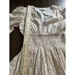 Cleobella  Sadie Mini Dress Women Small Peach Floral Ruffle 100% Cotton Photo 10