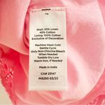 Talbots NWT Talbot’s Linen Eyelet Sleeveless Shift Dress Embroidered Scalloped Pink 12 Photo 8