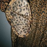 Boohoo 14 Shirt Dress Long Sleeved Tan Leopard Print Plus Photo 1