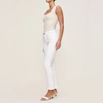 DL1961 NWT $209 Mara Straight Mid Rise Instasculpt Ankle Jeans White SZ-30 Photo 2