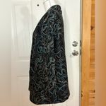 J Jill Women's Open Front Cardigan Sweater Abstract Swirls Wool Blend Size M Black Size M Photo 3