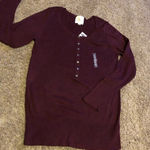 Old Navy  burgundy ribbed long sleeve thermal sz XXL Photo 0