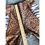 Good American  Essentials Animal Mix Print Zebra Leopard Biker Shorts Brown SZ 4 Photo 10