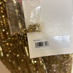 Mac Duggal BEADED embellished FLORAL SLEEVELESS GOWN in gold with slit size 2 Photo 11