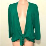 Chico's Chico’s easy wear green shimmery cardigan woman size 2 equivalent to a 12 Photo 0