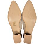 Newbella Mules Womens Shoes Beige Knit Pointed Toe Chain Block Heel Slides 8 Tan Photo 7