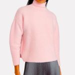 Michelle Mason  Pink Fuzzy Mock Neck Cropped Sweater size Small $388 Photo 2