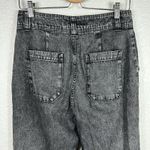 Who What Wear Women's Cropped Black Jeans High Rise Slash Pocket Pleated Size 6 Photo 4