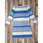 Lilly Pulitzer Marlowe Bay Blue Coconut Stripe Jersey Knit T-shirt Dress sz MEDI Photo 8